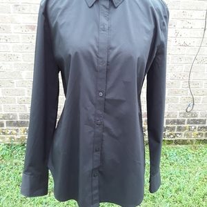 Worthington Black button down collard dress shirt